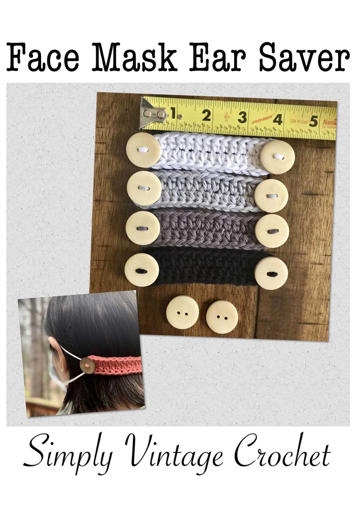 Knitted mask extender pattern