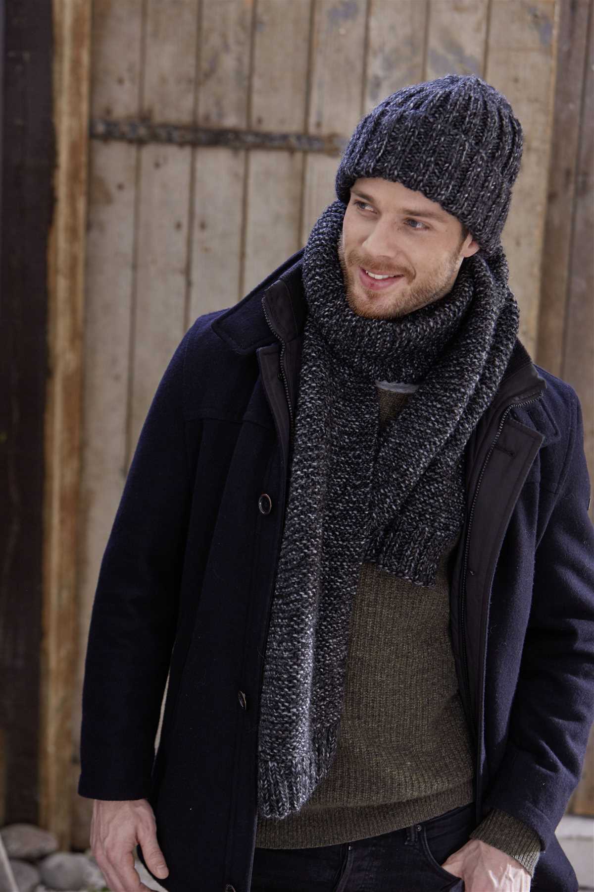 Men's knit scarf pattern