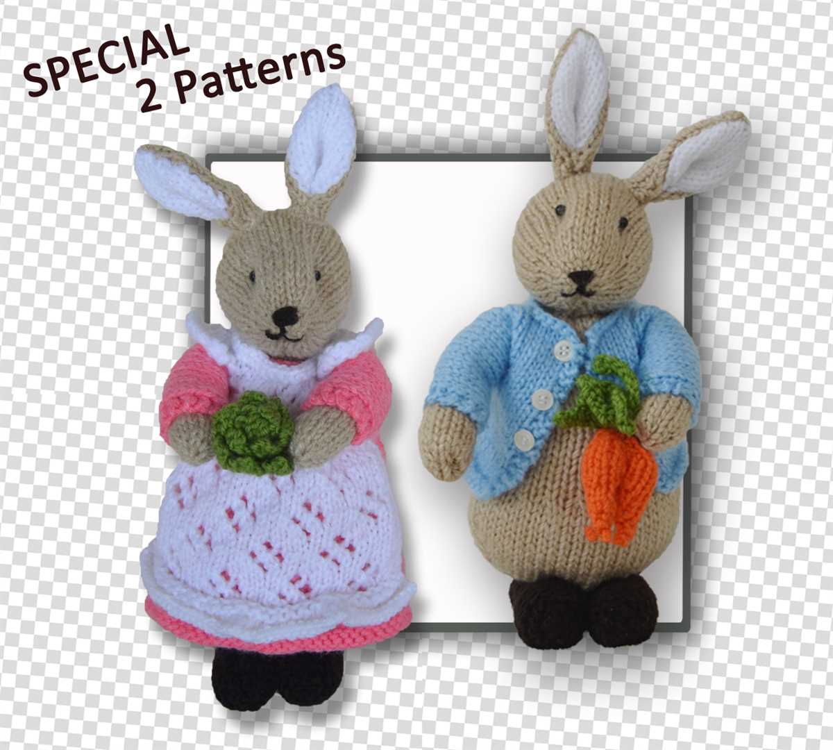 Knitted toy rabbit patterns free