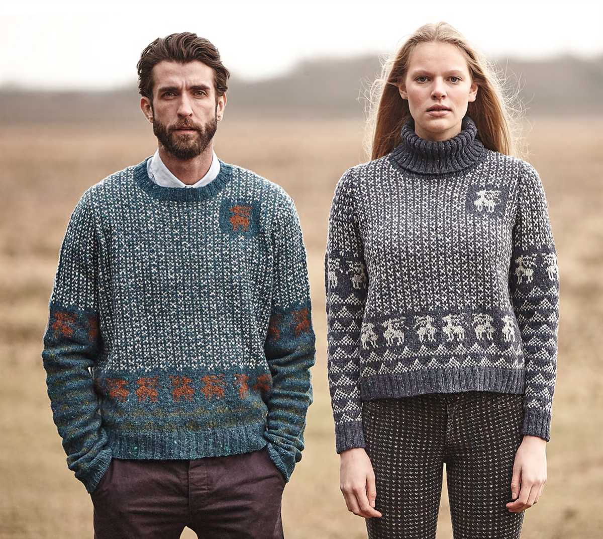 Polo neck sweater knitting pattern