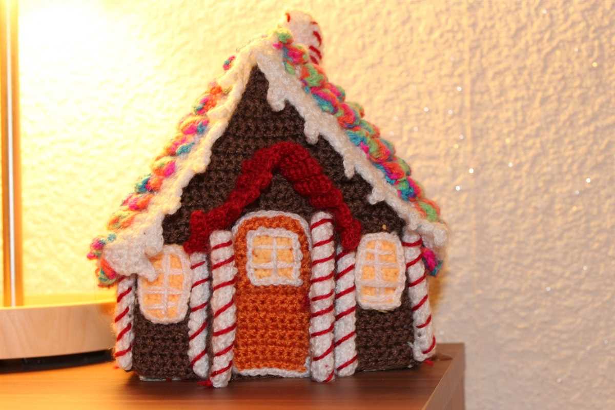 Free gingerbread house knitting pattern