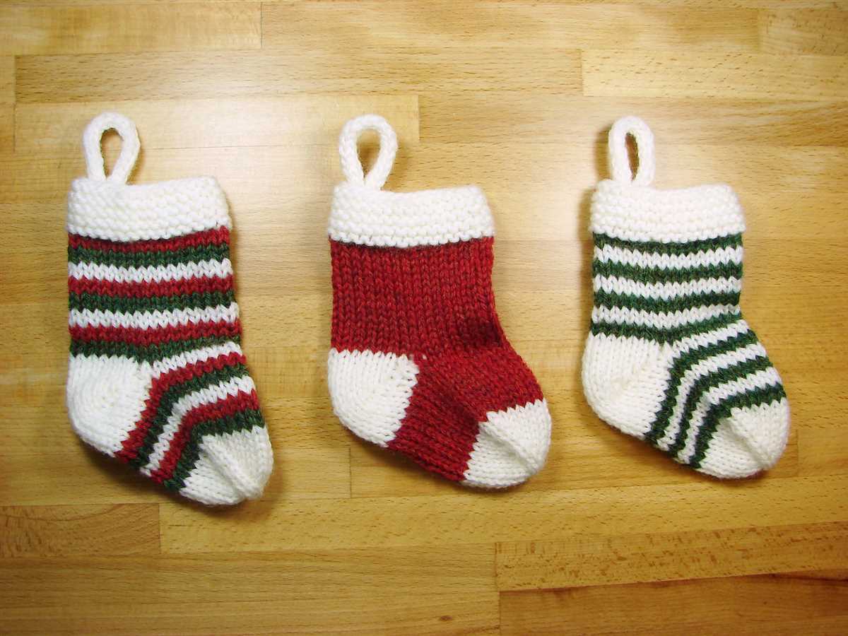 Free knitted mini christmas stocking patterns to download