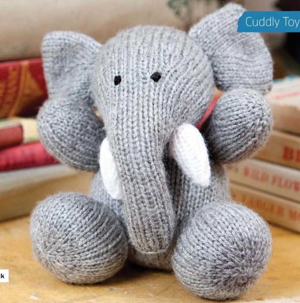 Free knitting pattern for elephant toy