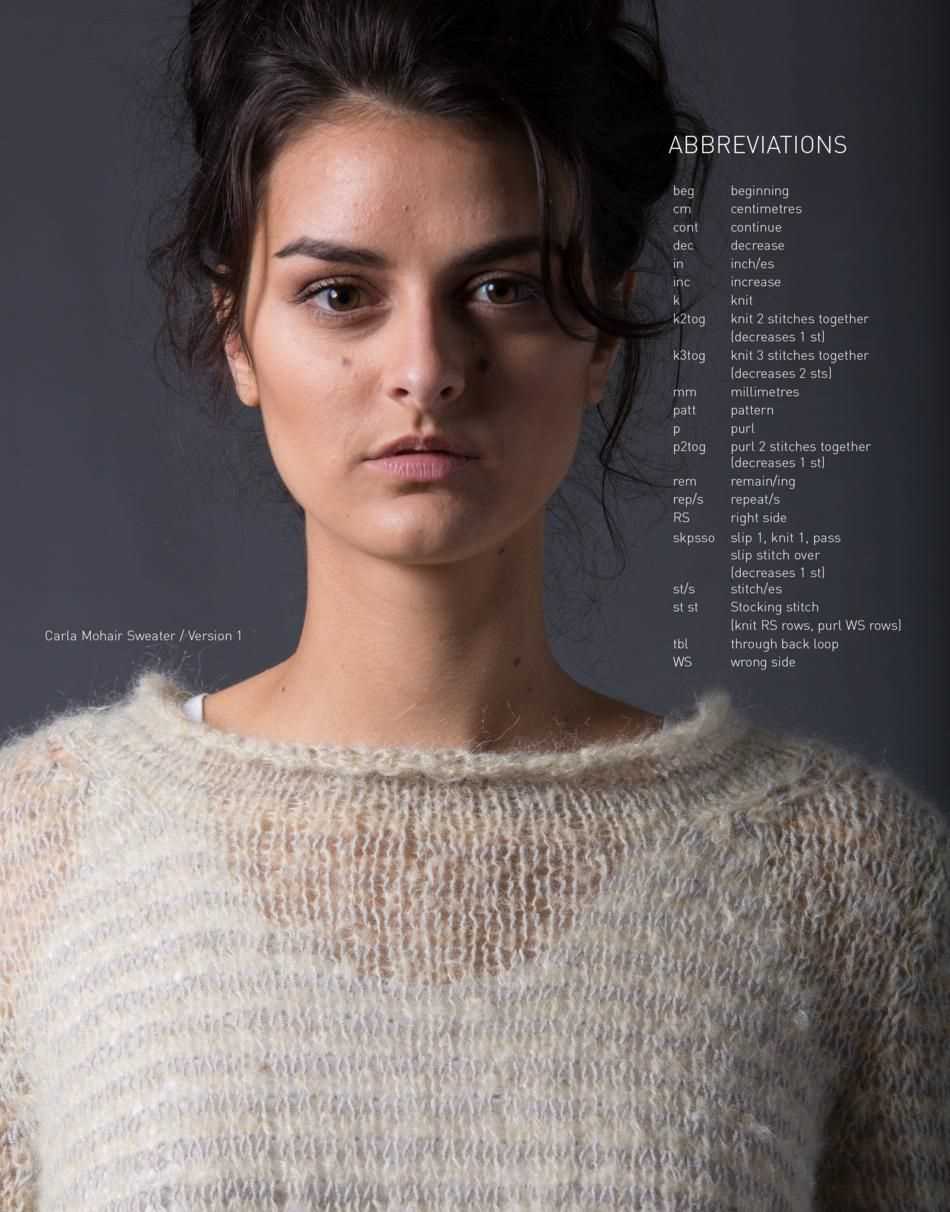 Mohair knit sweater pattern
