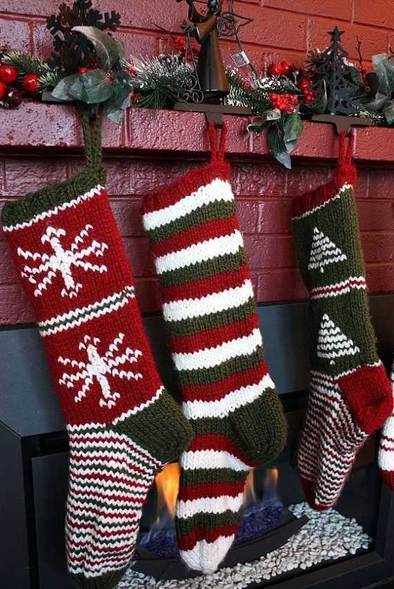 Knitting patterns christmas stockings beginners