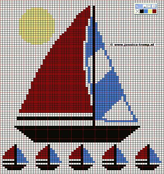 Knitted boat pattern