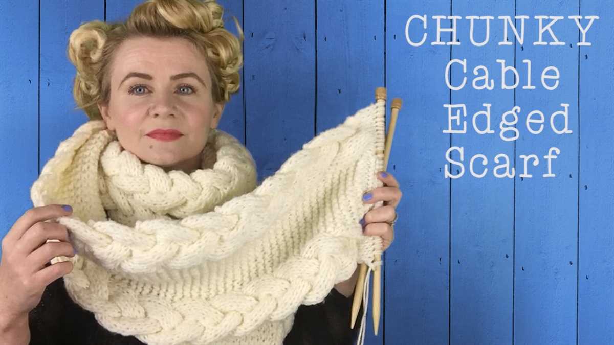 Chunky cable scarf knitting pattern