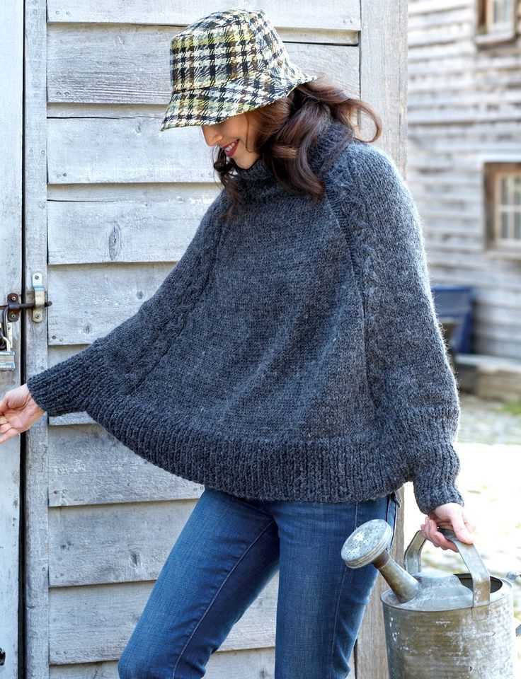 Easy knit poncho pattern