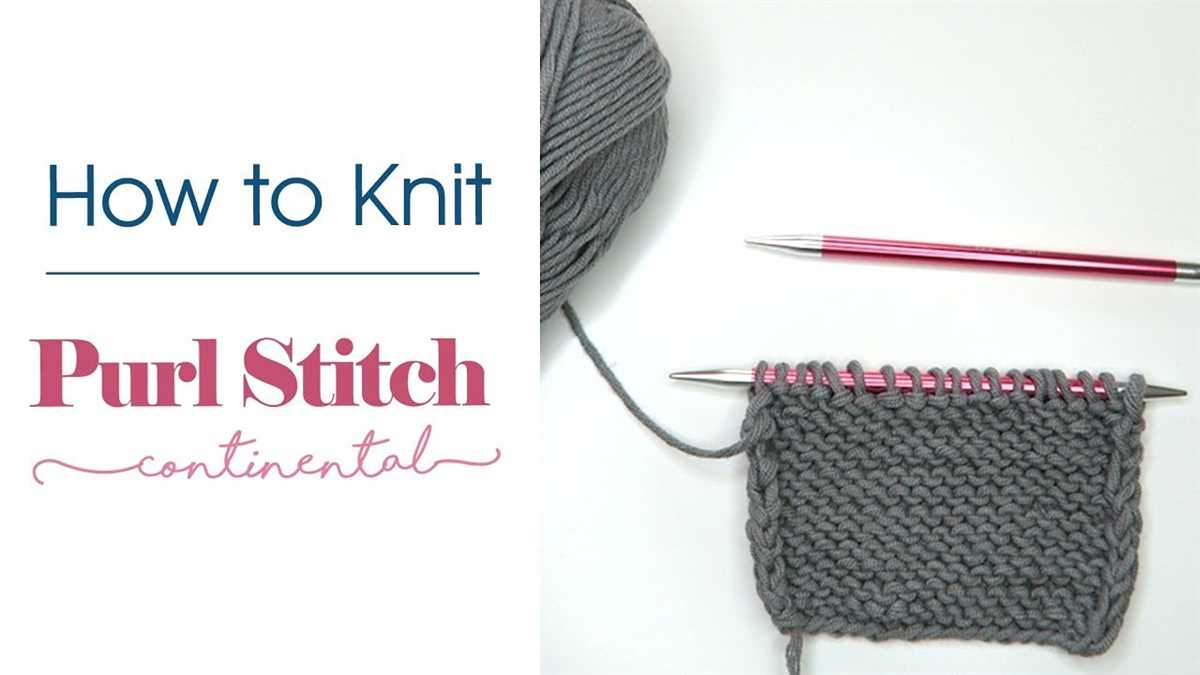 Knit purl stitch patterns