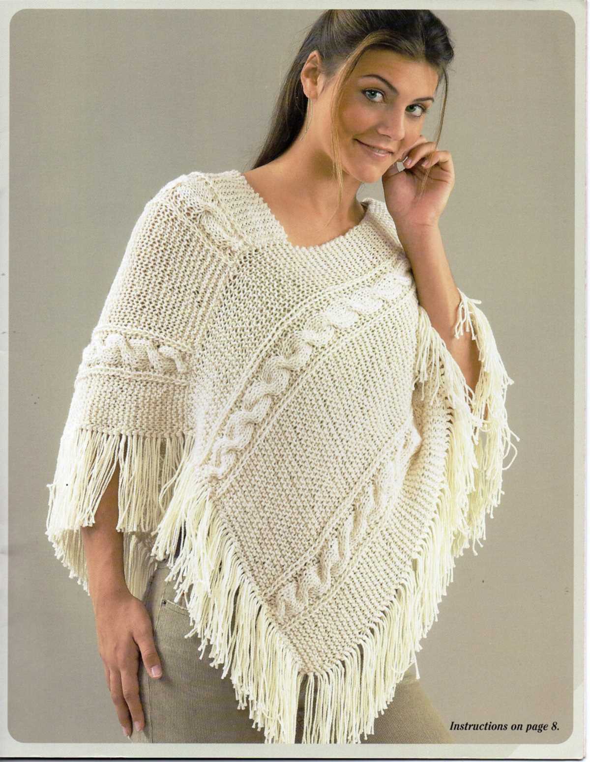 Knitted poncho pattern