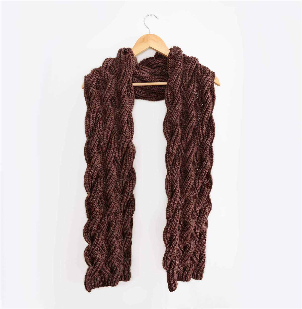 Fisherman knit scarf pattern
