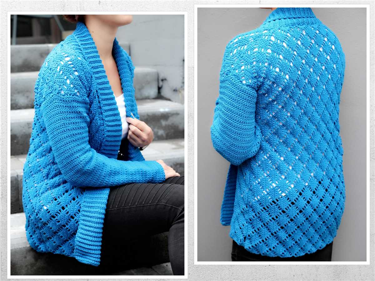 Diamond cardigan knitting pattern
