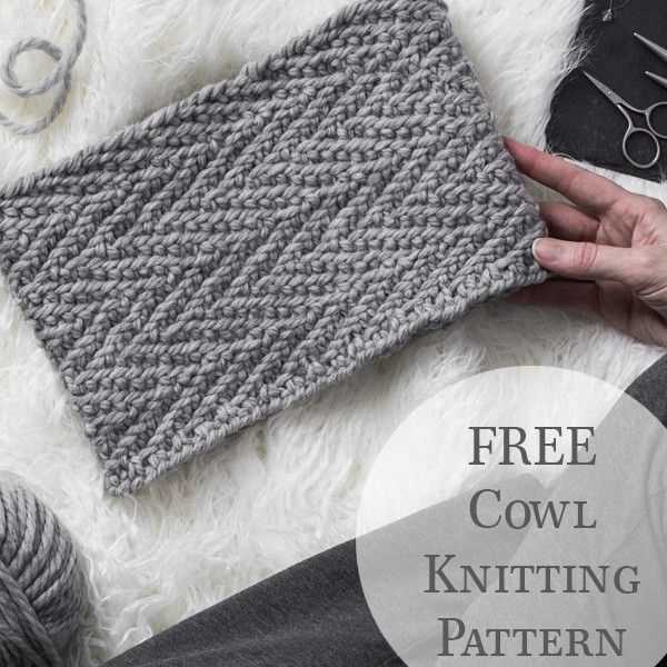 Herringbone knitting pattern in the round
