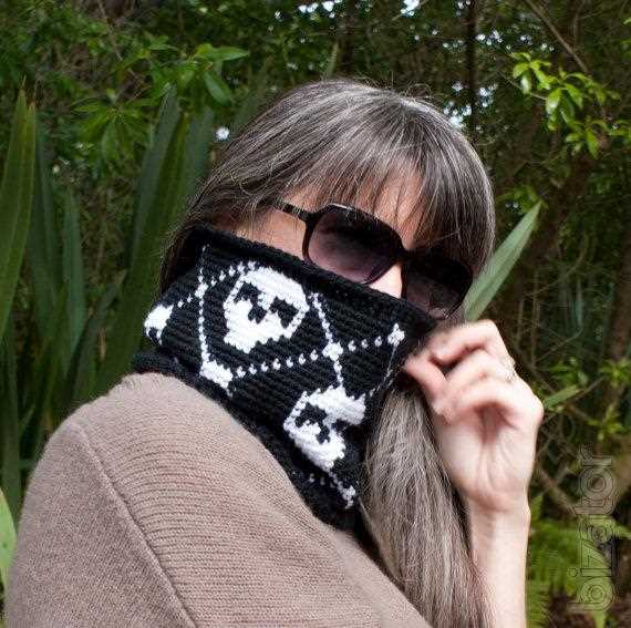 Halloween scarf knitting pattern