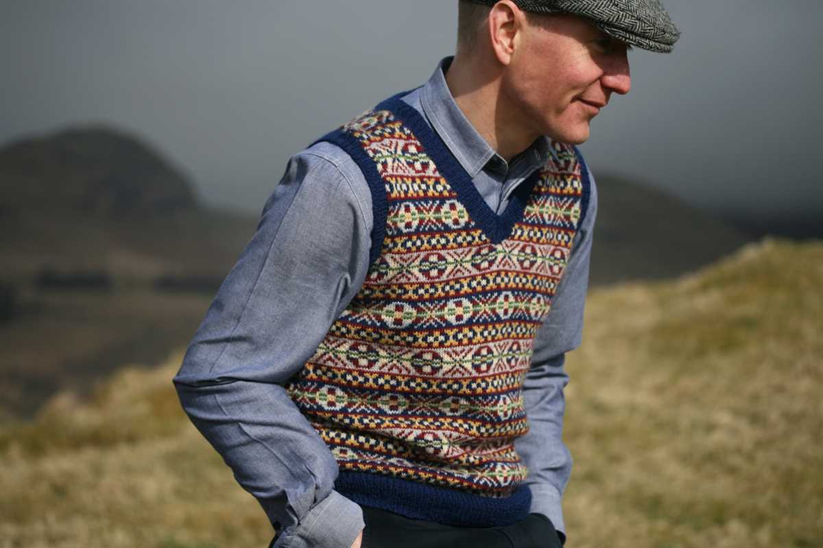 Mens fair isle hat knitting pattern