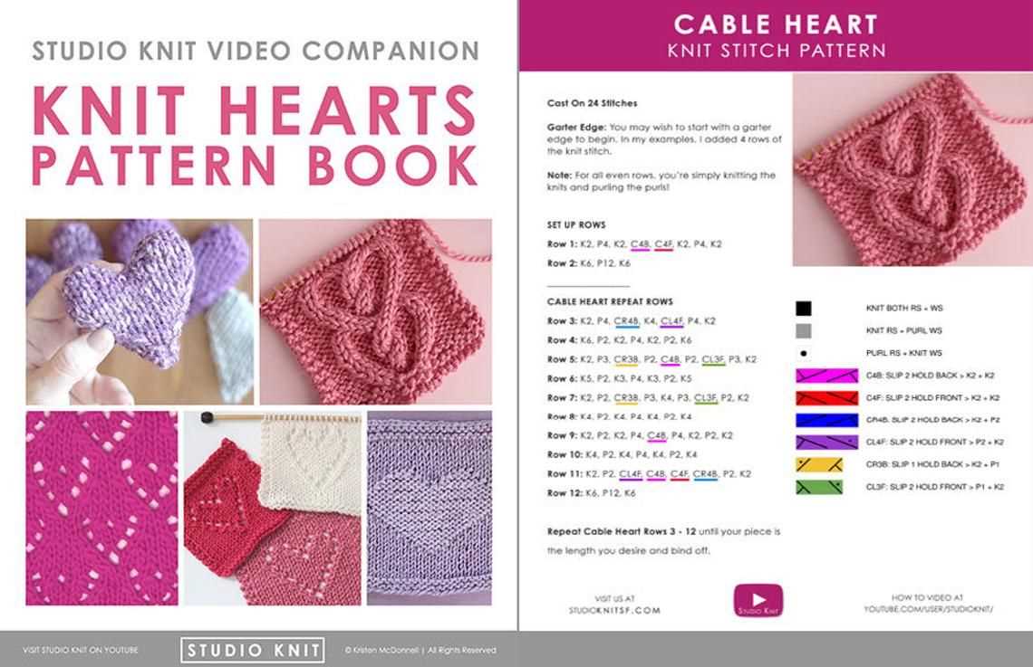 Easy knit heart pattern