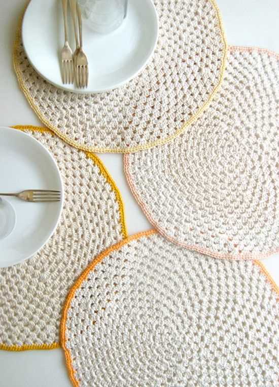 Knitted round placemat patterns