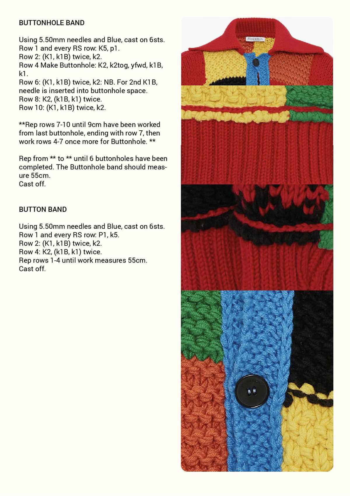 Jw anderson knitting pattern