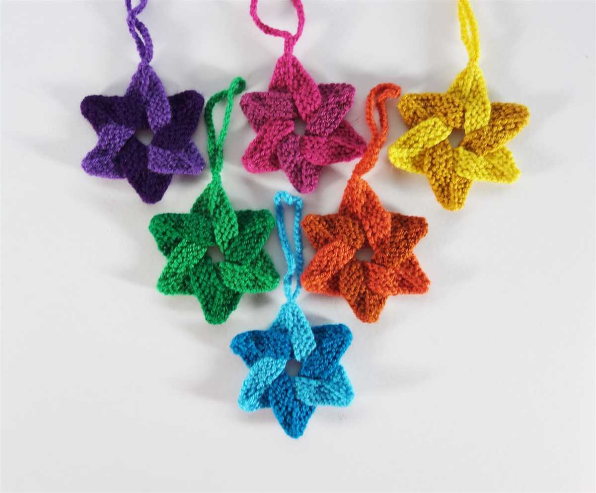 Easy knitted star pattern