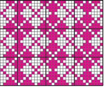 Argyle knitting pattern chart