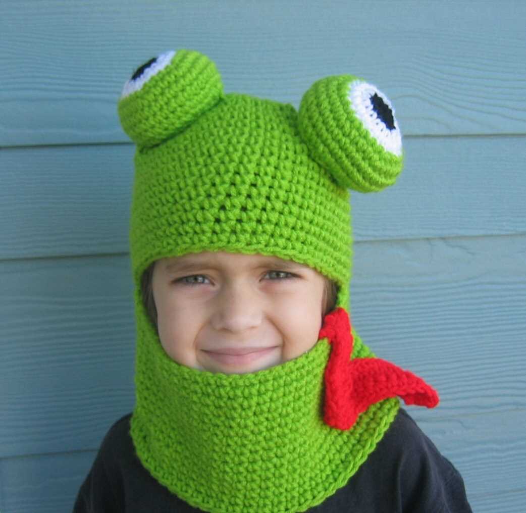 Free frog hat knitting pattern