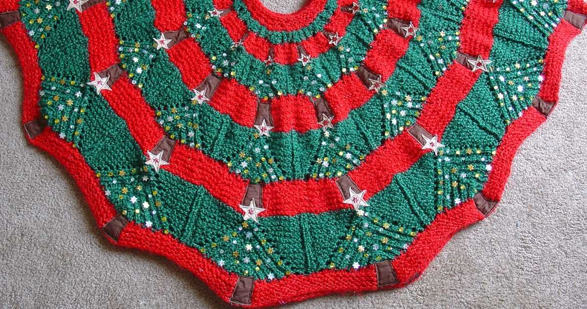 Free knitting patterns for christmas tree skirts