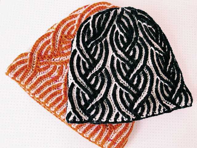 Two color beanie knitting pattern