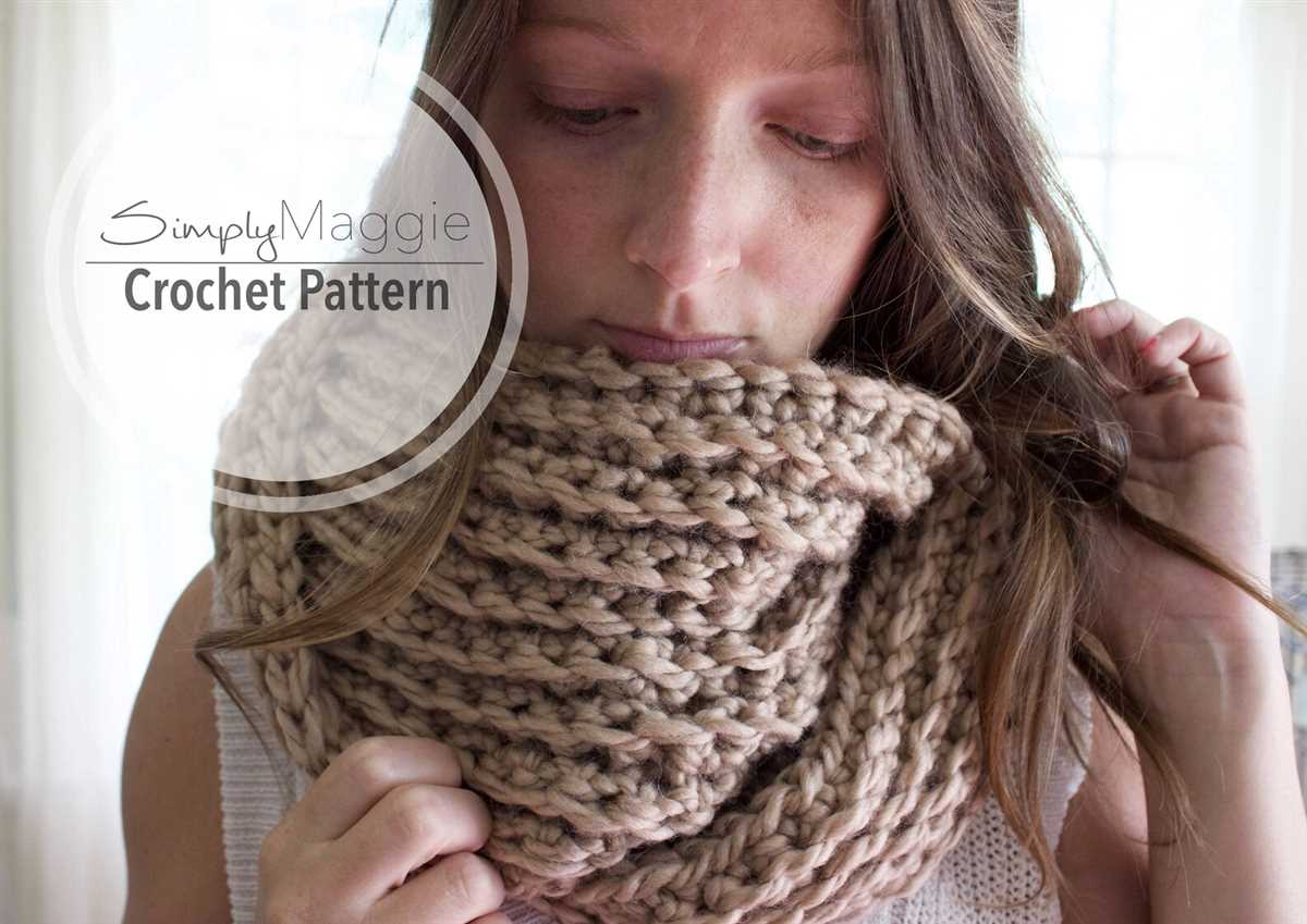Rib knit infinity scarf pattern