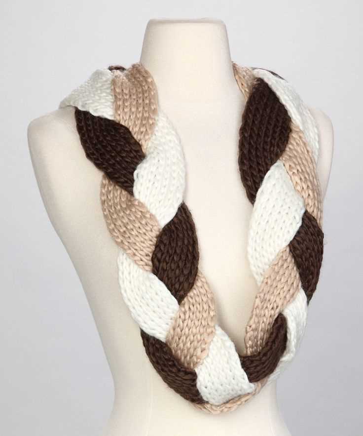 Braided infinity scarf knitting pattern
