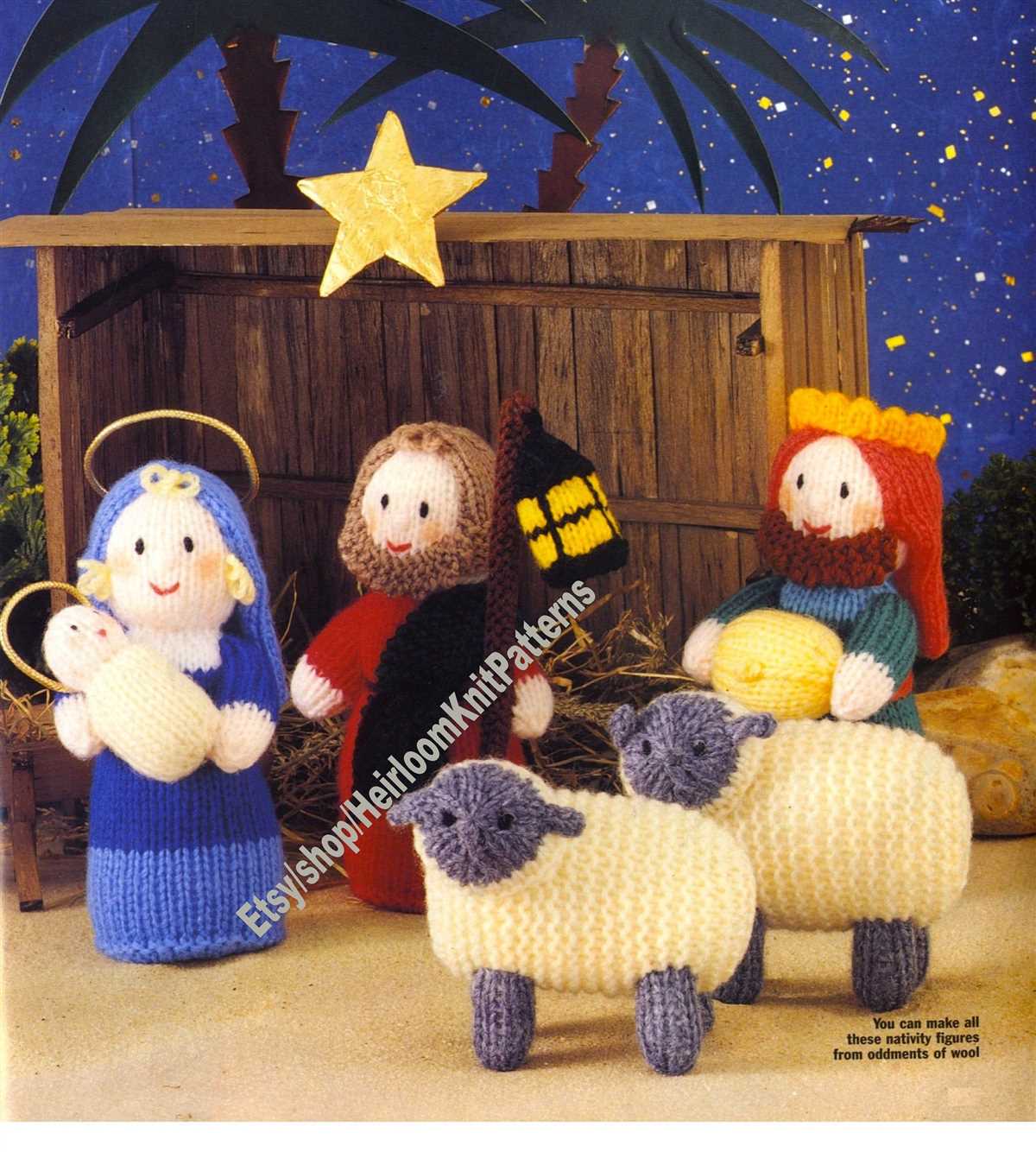 Let's knit nativity pattern