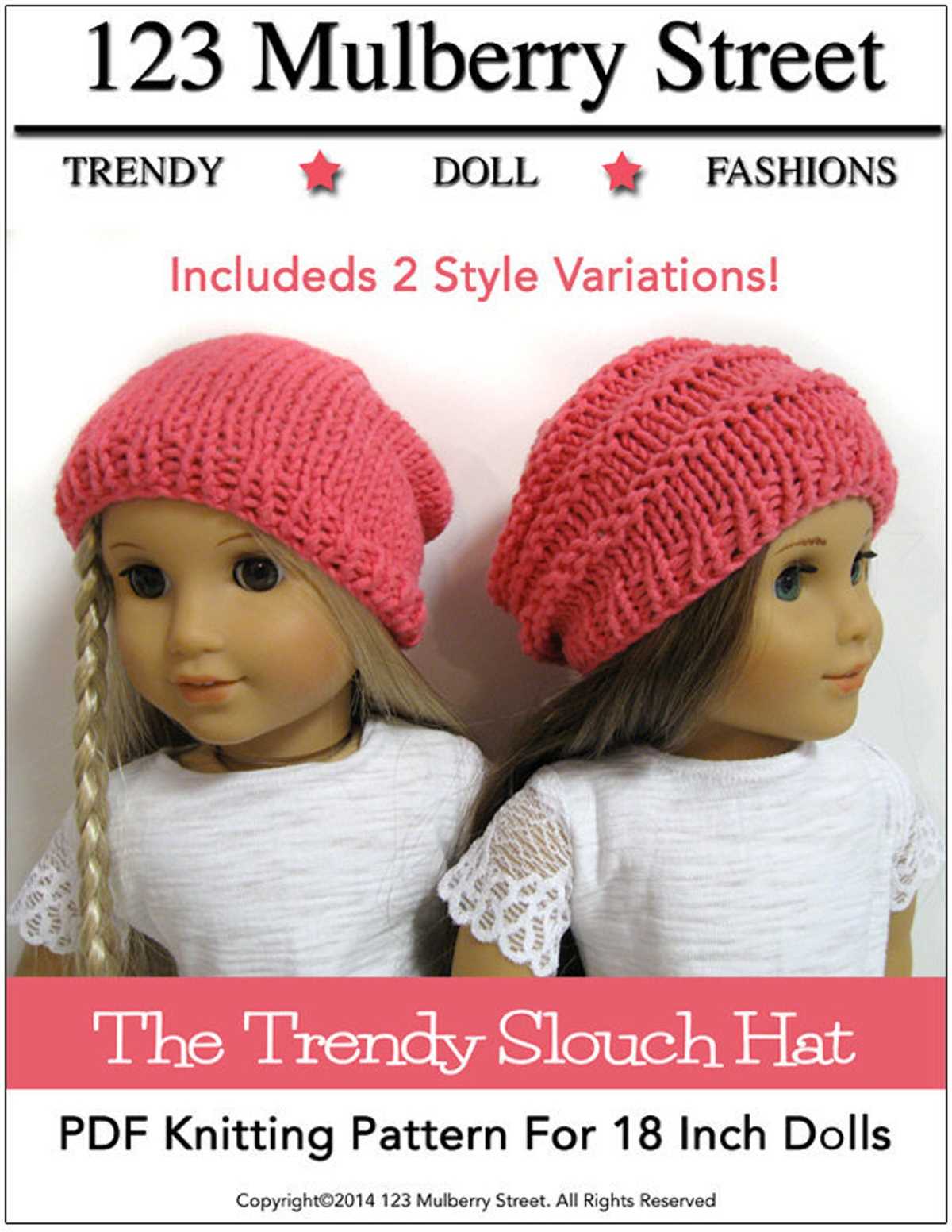 Free hat knitting patterns for 18'' dolls