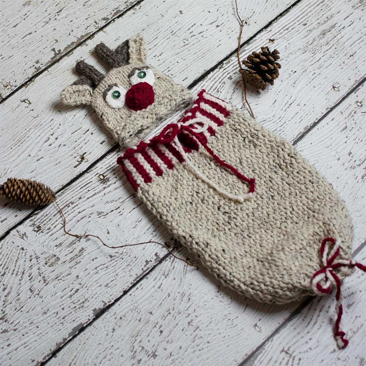 Knit reindeer pattern