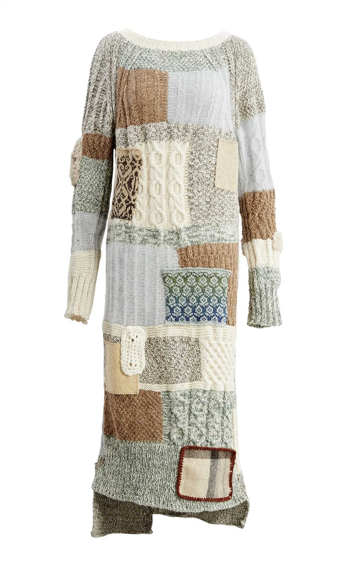 Knit patchwork sweater pattern