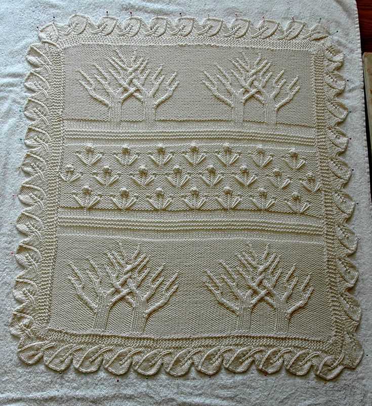 Tree of life throw knitting pattern