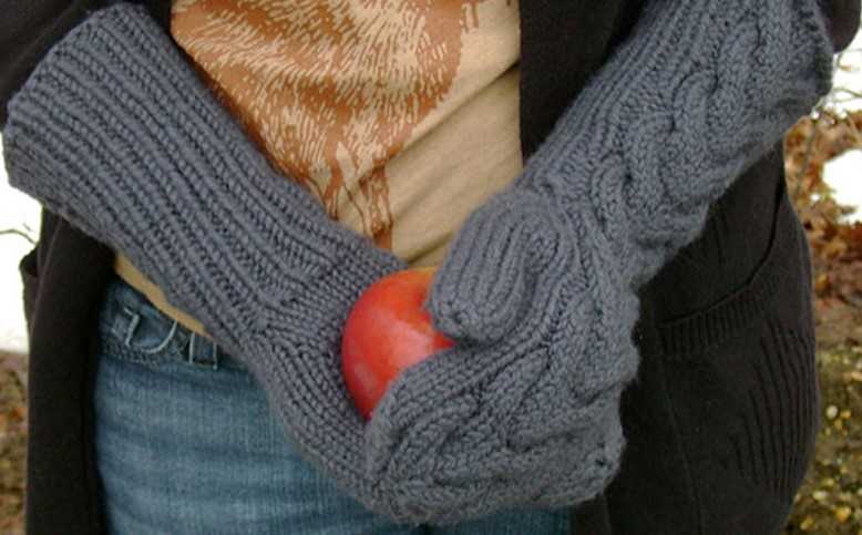 Cable knit mittens pattern