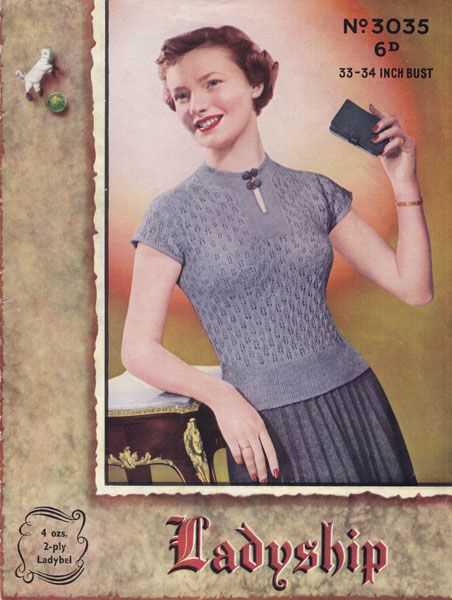 Vintage lady knitting patterns