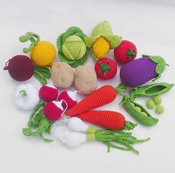 Knitted vegetables pattern free