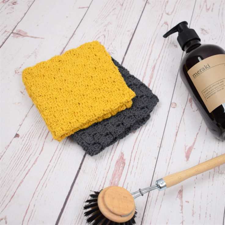 Corner to corner knitted dishcloth pattern
