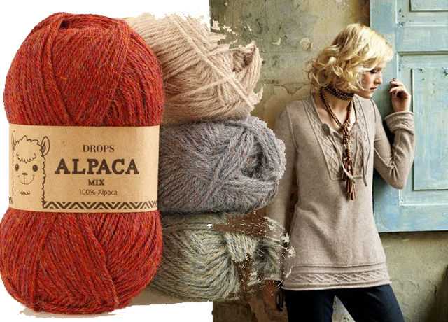 Knitting patterns using alpaca yarn