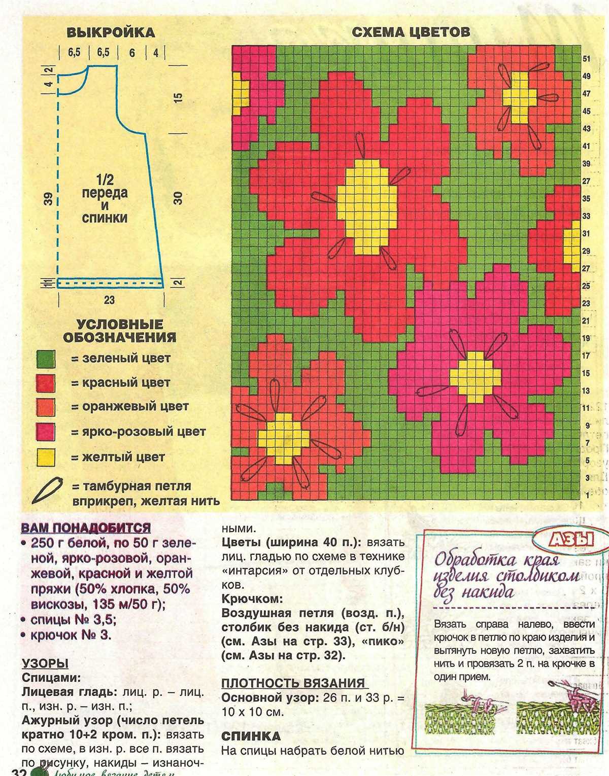 Intarsia flower knitting patterns