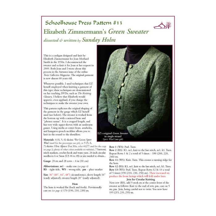 Knit in the round sweater pattern