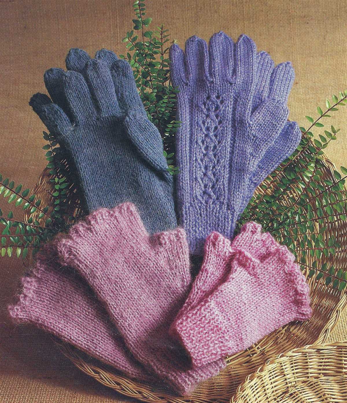 Glove knitting pattern 2 needles