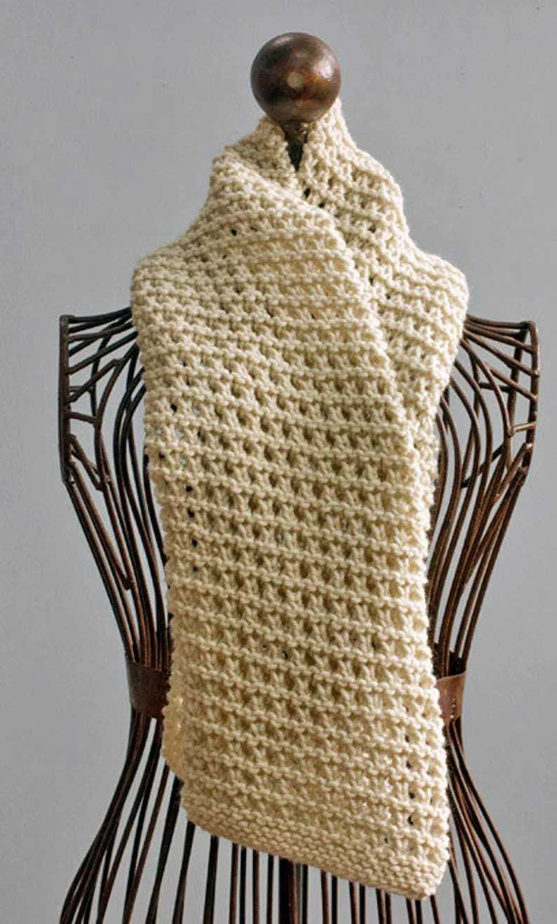 Men's knit scarf pattern