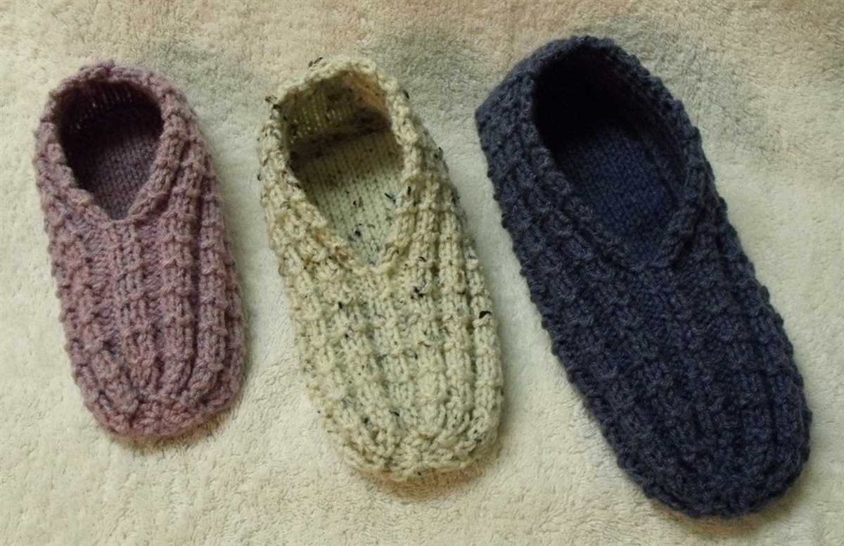 Pattern for knitted slippers free
