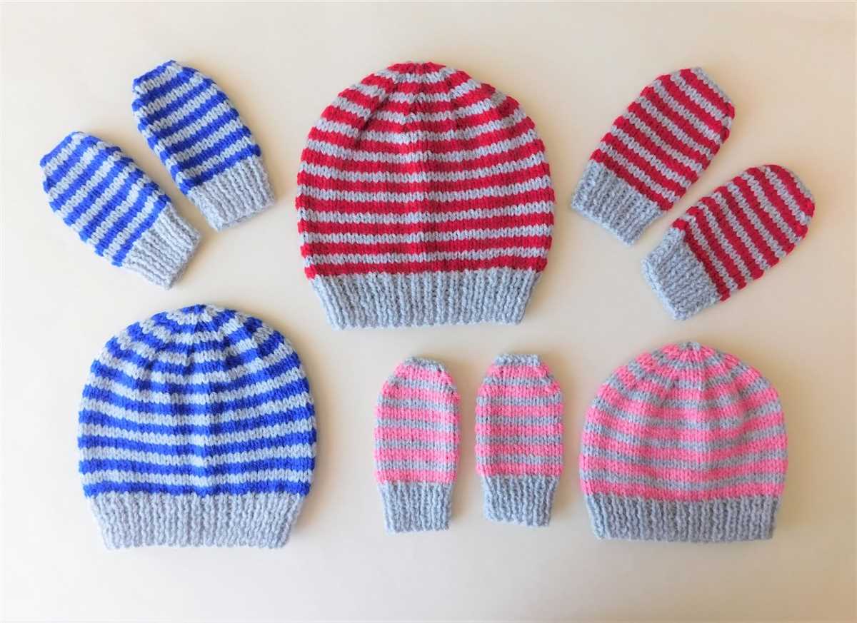 Knitted childrens beanie pattern