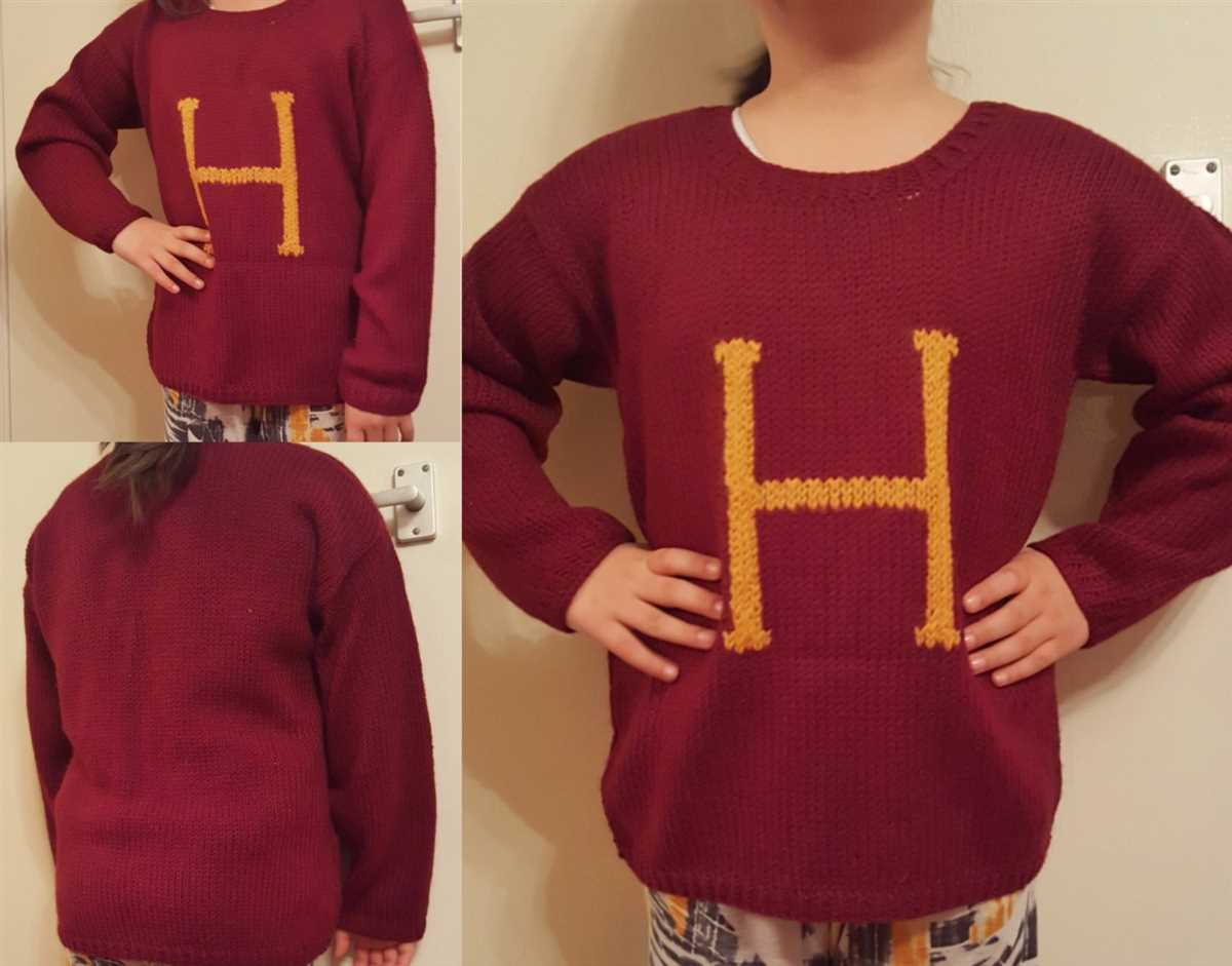 Gryffindor jumper knitting pattern