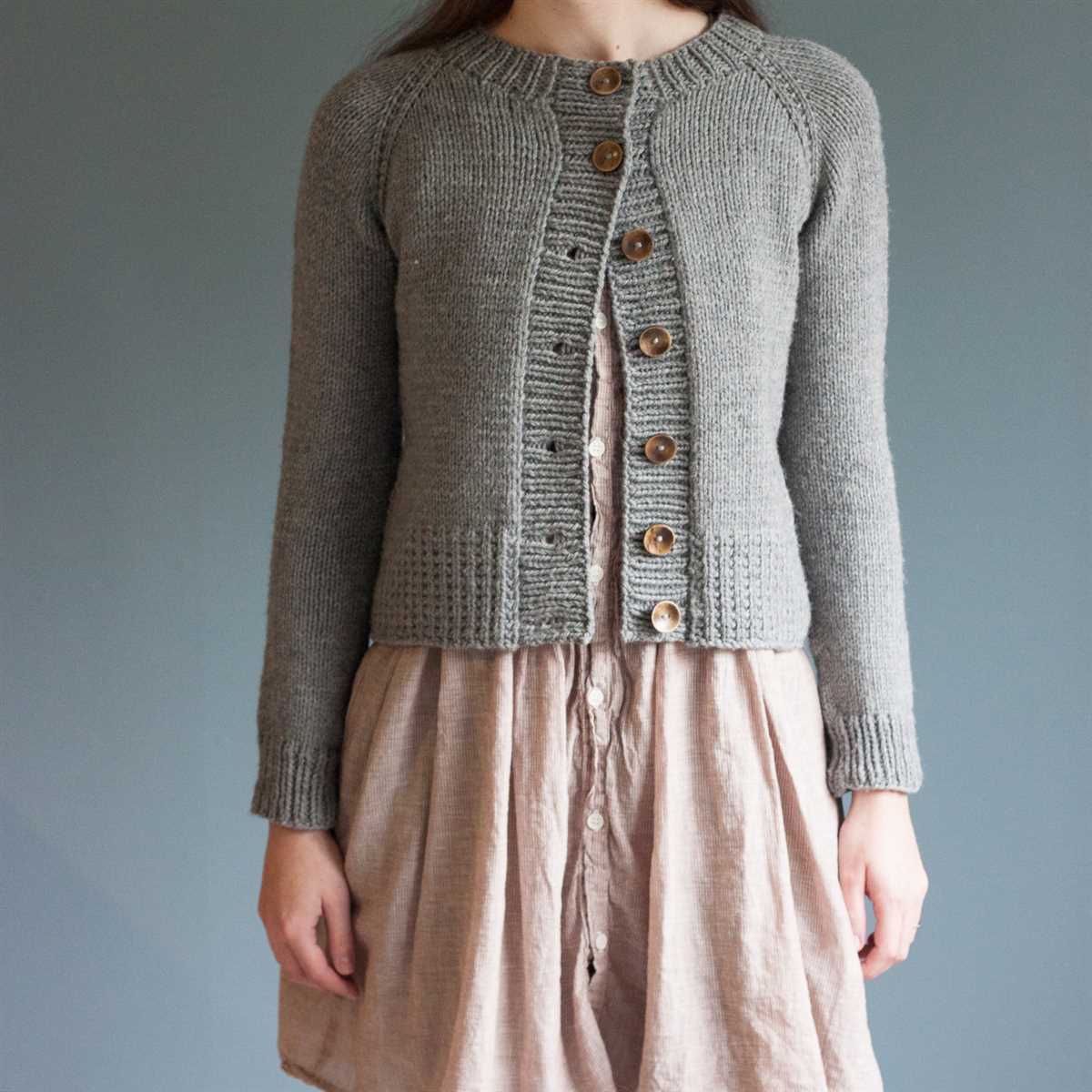 Patterned knit cardigan