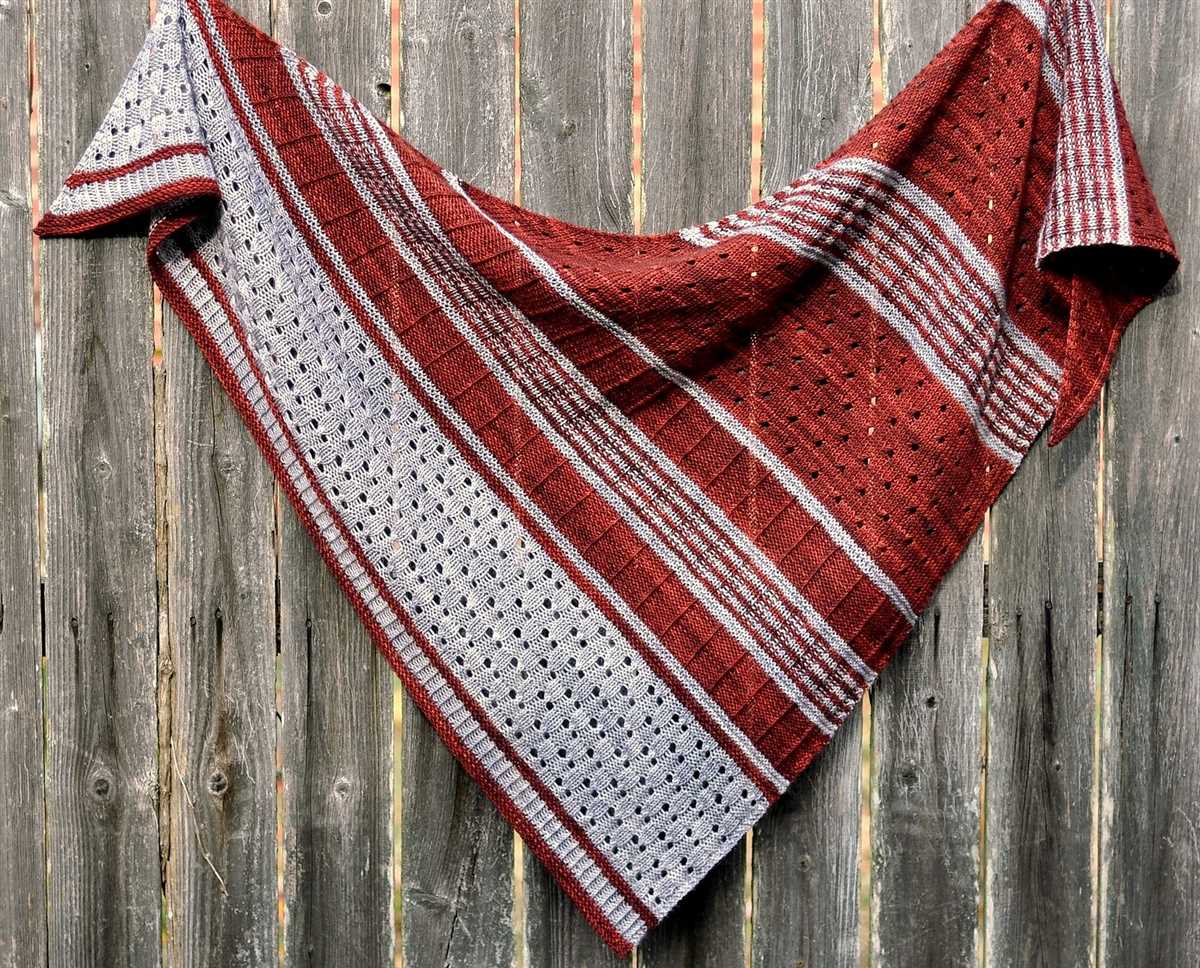 Striped shawl knitting pattern