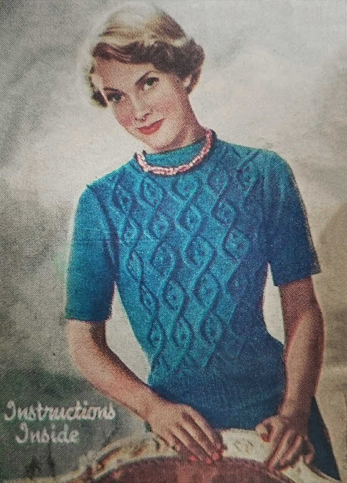 Vintage lady knitting patterns