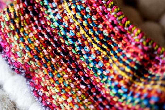 Knitting linen stitch scarf pattern